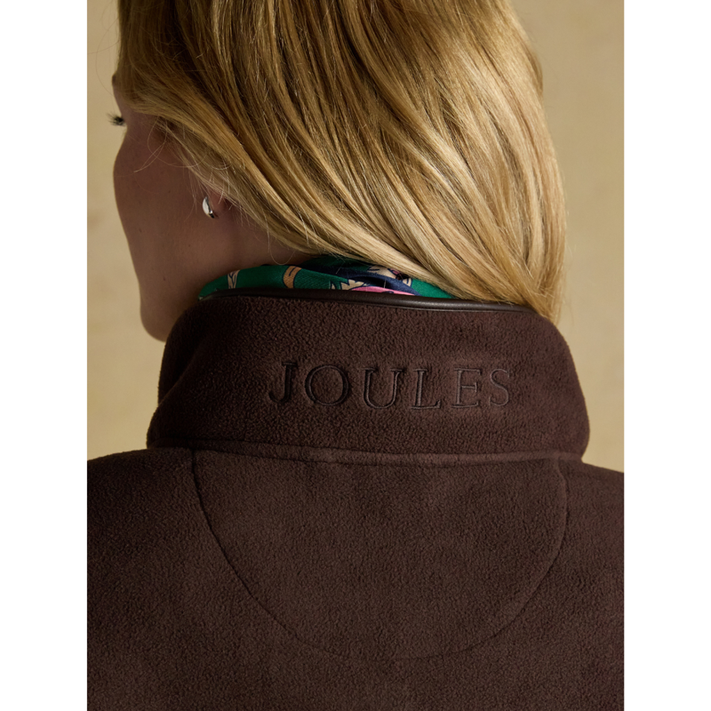 Joules Ladies Heritage Full Zip Through Fleece - Brown-7