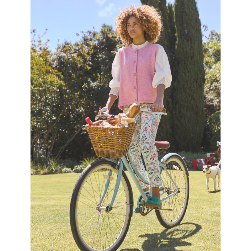 Joules Ladies Holly Button Through Knitted Vest - Pink-8