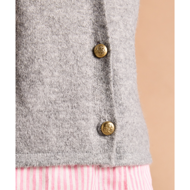 Joules Ladies Holly Button Through Knitted Vest - Grey-7