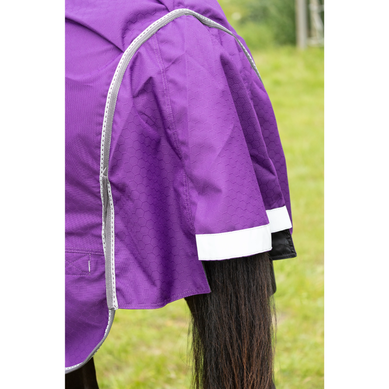 Hy DefenceX Shield 100g Turnout Rug with Detachable Neck - Purple-4