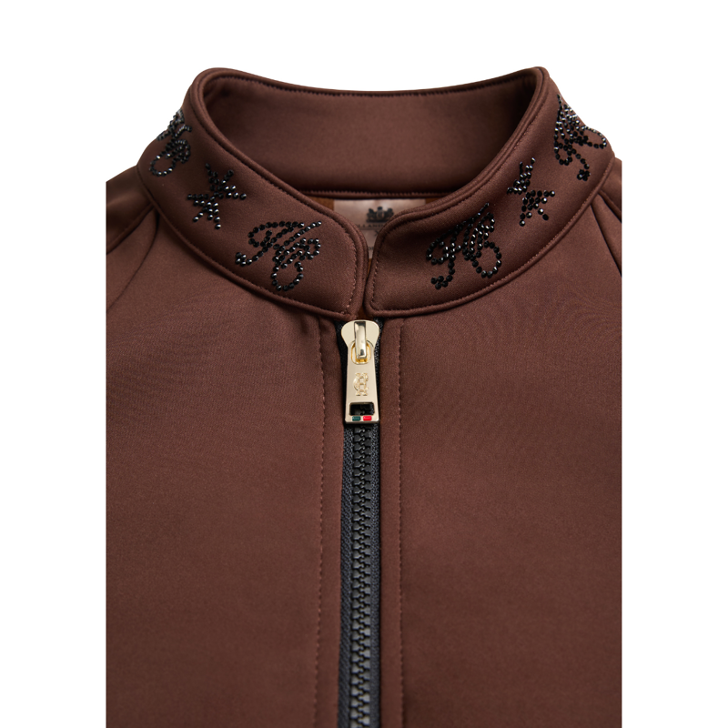 Holland Cooper Crystal Zip Jacket - Walnut-6
