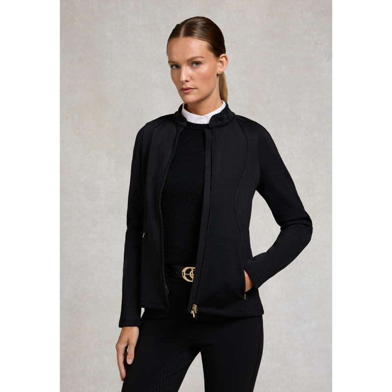 Holland Cooper Crystal Zip Jacket - Black-1