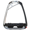 Flex-On Iron-S Chrome Inclined Ultra Grip Stirrups - Black/Black/Black