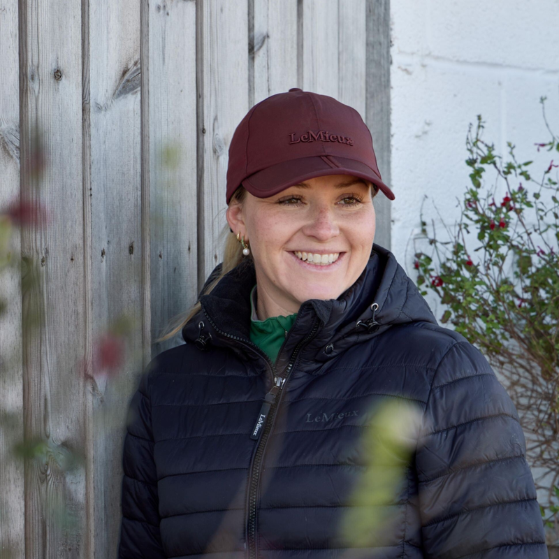 LeMieux x Sealskinz Waterproof Foldable Peak Cap - Burgundy-3