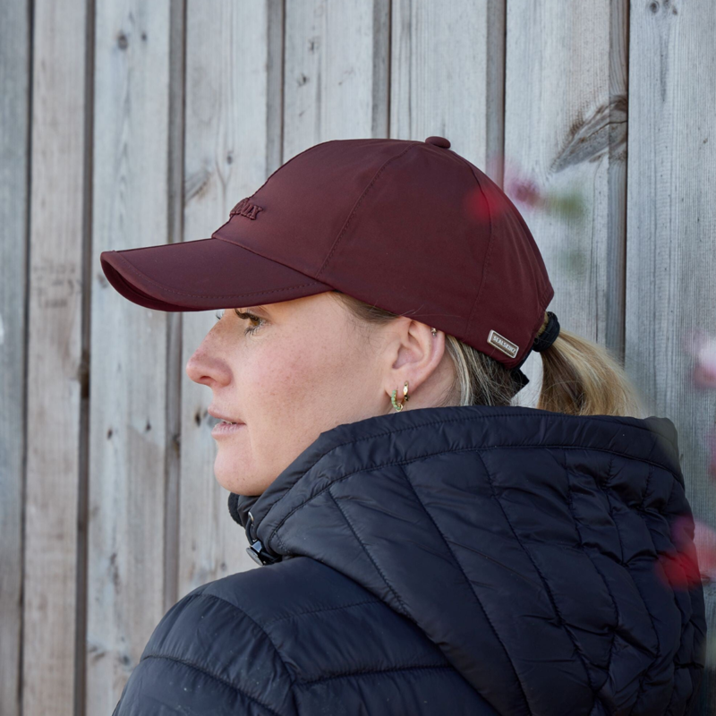 LeMieux x Sealskinz Waterproof Foldable Peak Cap - Burgundy-2