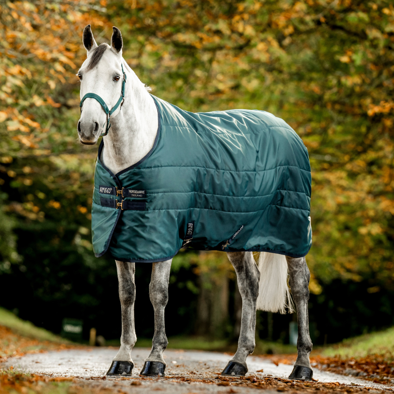 Horseware Amigo Ripstop Insulator 50g Stable Rug - Dynasty Green/Navy/Silver