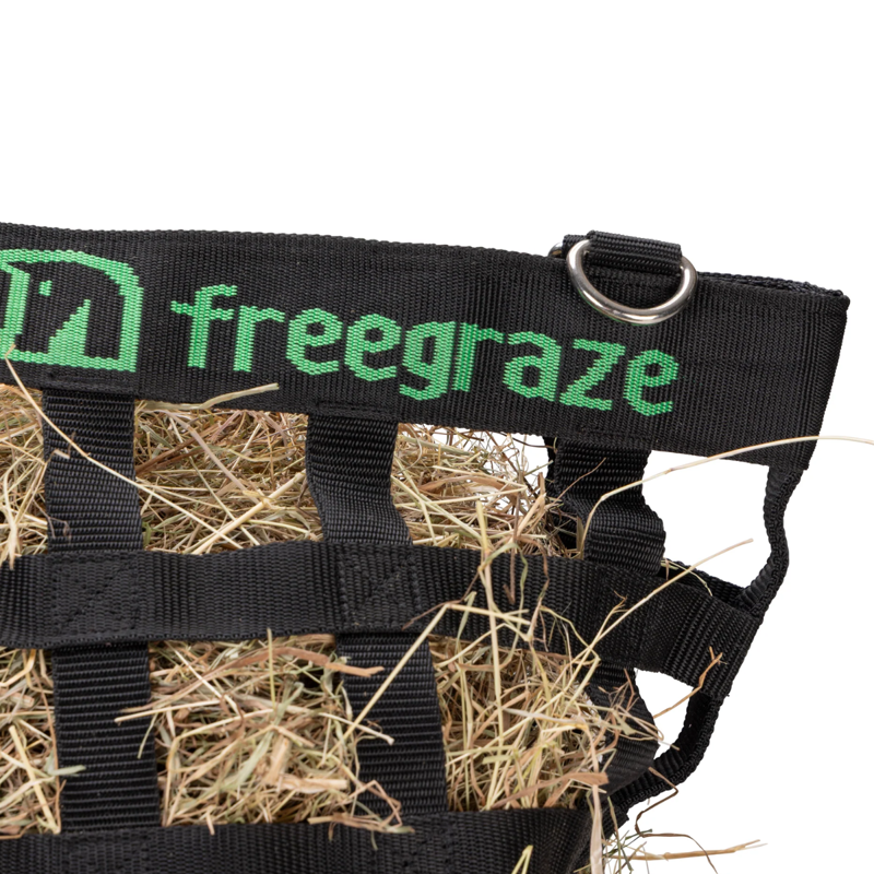 Shires FreeGraze Slow Feed Web Hay Bag - Black-1