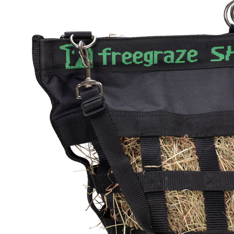 Shires FreeGraze Deluxe Web Hay Bag - Black-2