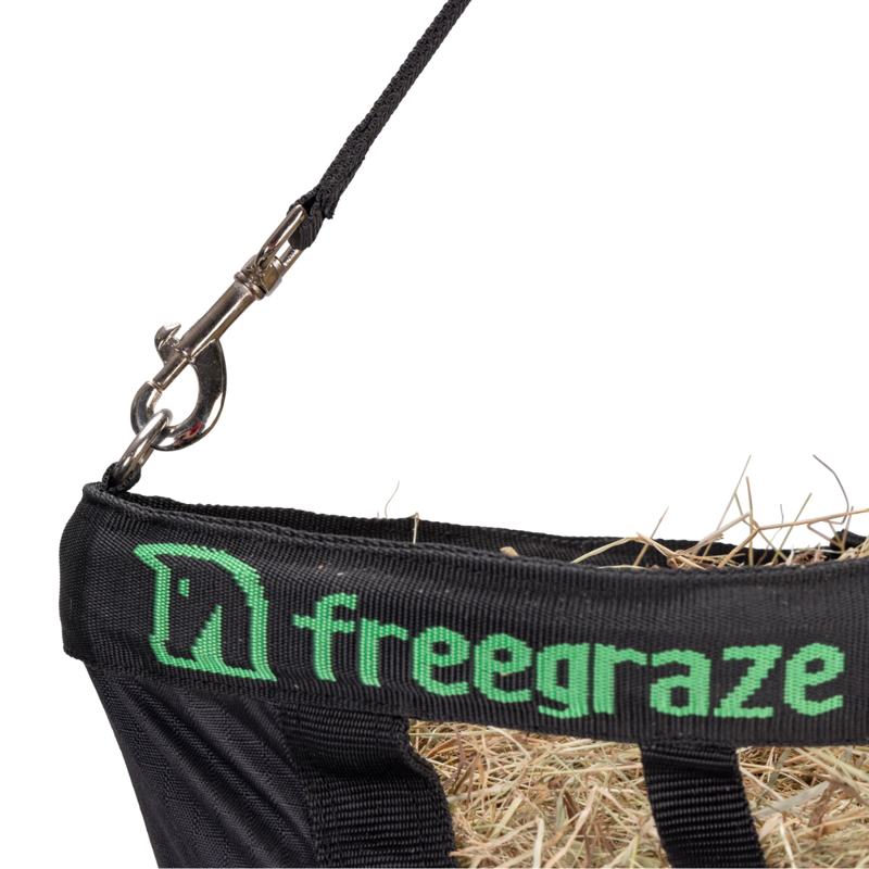 Shires FreeGraze Deluxe Web Front Hay Bag - Black-2