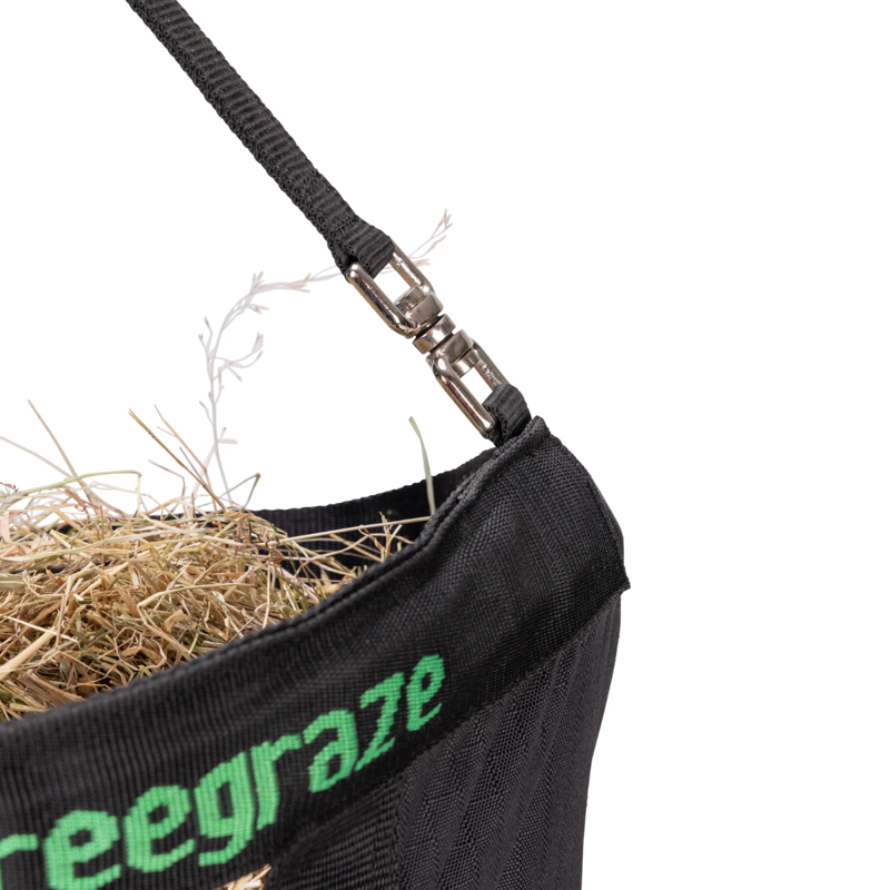 Shires FreeGraze Deluxe Web Front Hay Bag - Black-3