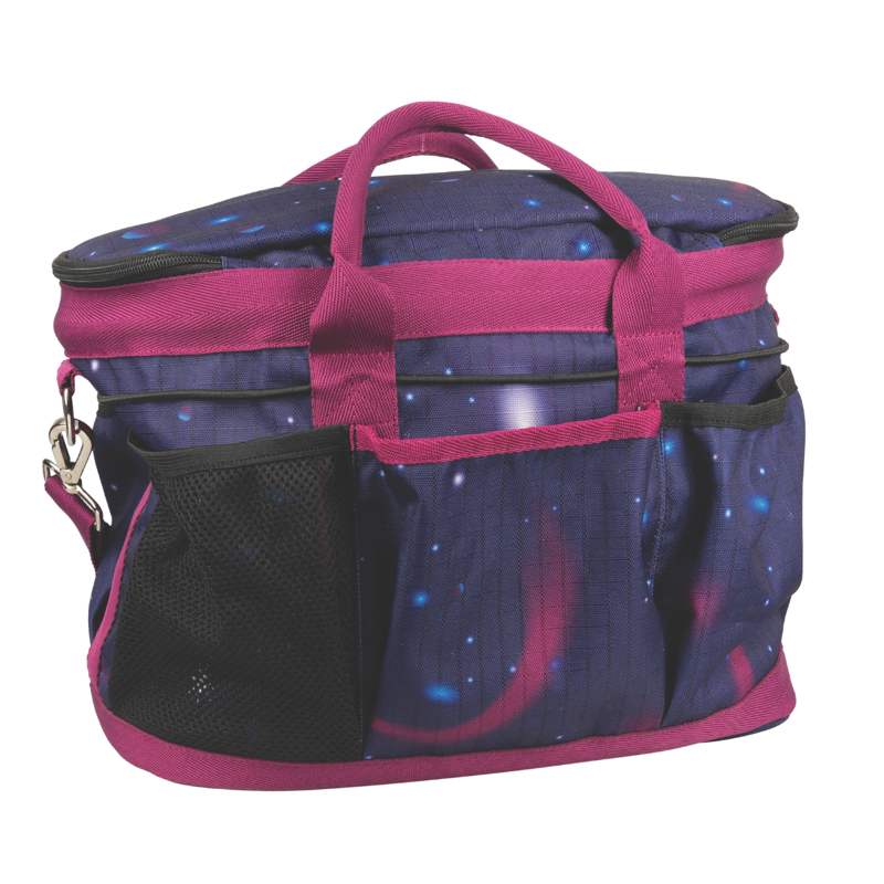 Hy Equestrian Out of this World Grooming Bag - Navy/Magenta-1