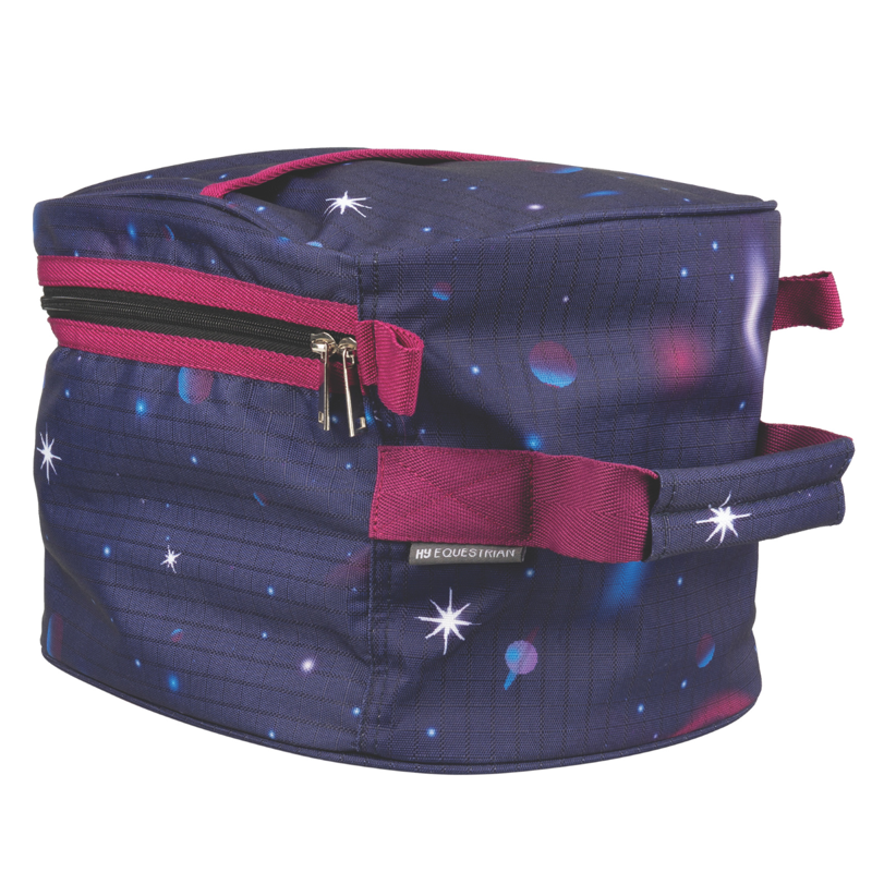 Hy Equestrian Out of this World Hat Bag - Navy/Magenta-1
