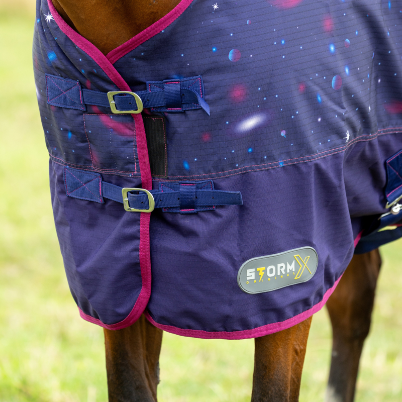 Hy StormX Original Out of this World 100 Turnout Rug - Navy/Magenta-3
