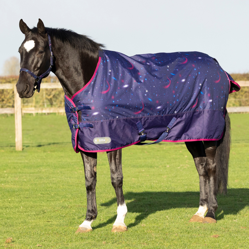 Hy StormX Original Out of this World 100 Turnout Rug - Navy/Magenta