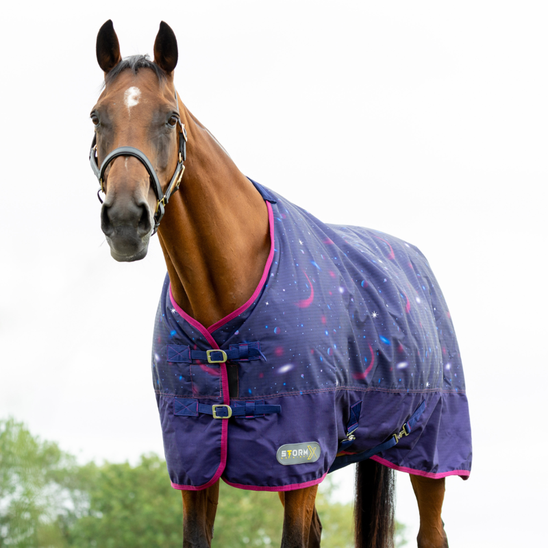 Hy StormX Original Out of this World 100 Turnout Rug - Navy/Magenta-2