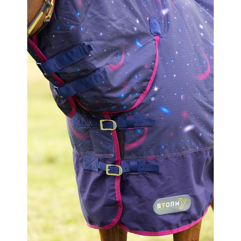 Hy StormX Original Out of this World 200 Combi Turnout Rug - Navy/Magenta-2