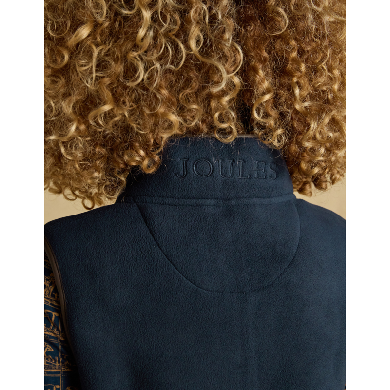 Joules Ladies Heritage Longline Fleece Gilet - Navy Blue-7
