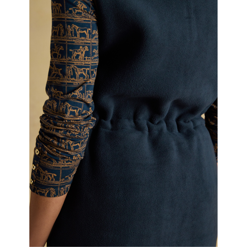 Joules Ladies Heritage Longline Fleece Gilet - Navy Blue-6