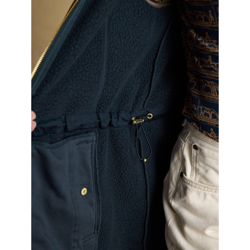 Joules Ladies Heritage Longline Fleece Gilet - Navy Blue-3