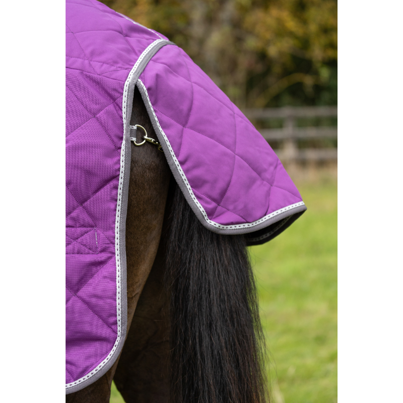 Hy Equestrian DefenceX Shield 100g Stable Rug with Detachable Neck - Purple-6