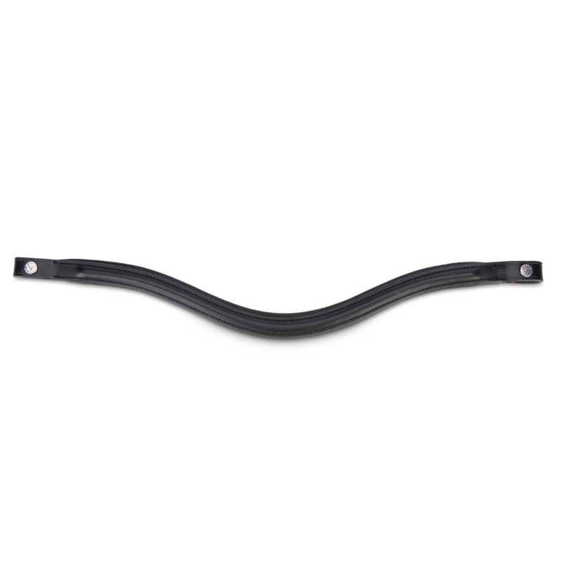 Shires Velociti Lusso Curved Browband - Black