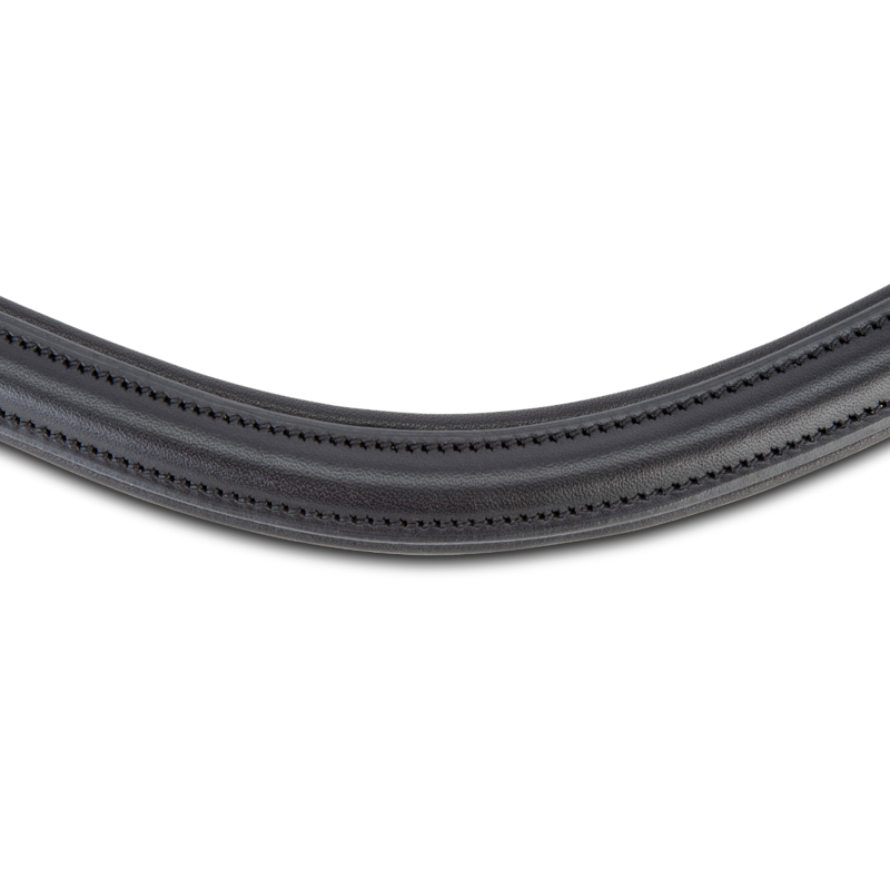 Shires Velociti Lusso Curved Browband - Black-3