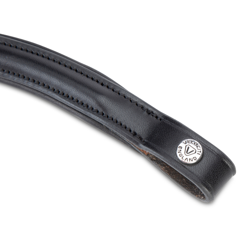 Shires Velociti Lusso Curved Browband - Black-4