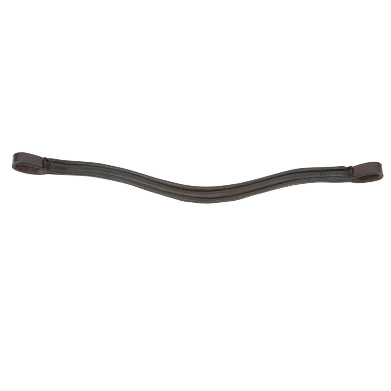 Shires Velociti Lusso Curved Browband - Havana-5