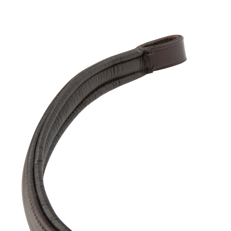 Shires Velociti Lusso Curved Browband - Havana-4