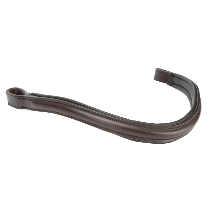 Shires Velociti Lusso Curved Browband - Havana-3
