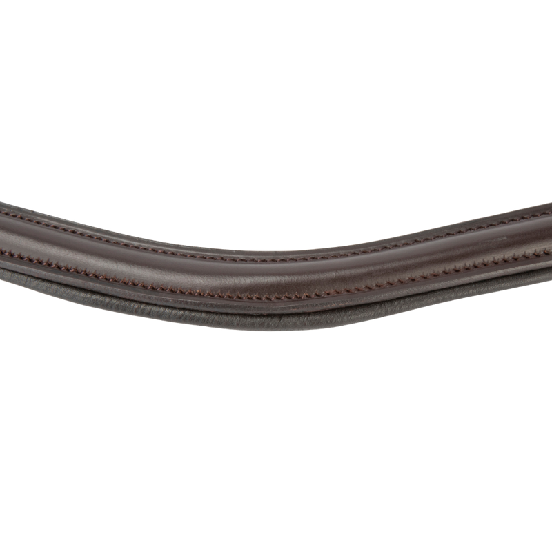 Shires Velociti Lusso Curved Browband - Havana-2