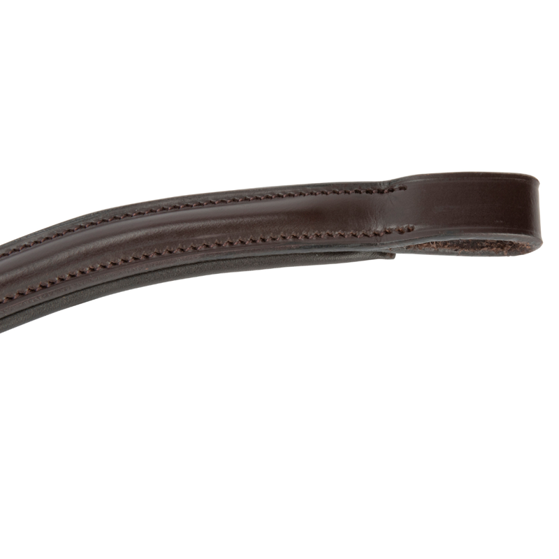 Shires Velociti Lusso Curved Browband - Havana-1