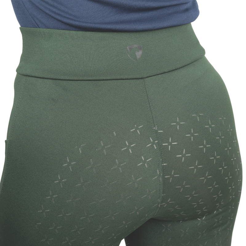 Hy Equestrian Melton Riding Tights - Forest Green-5