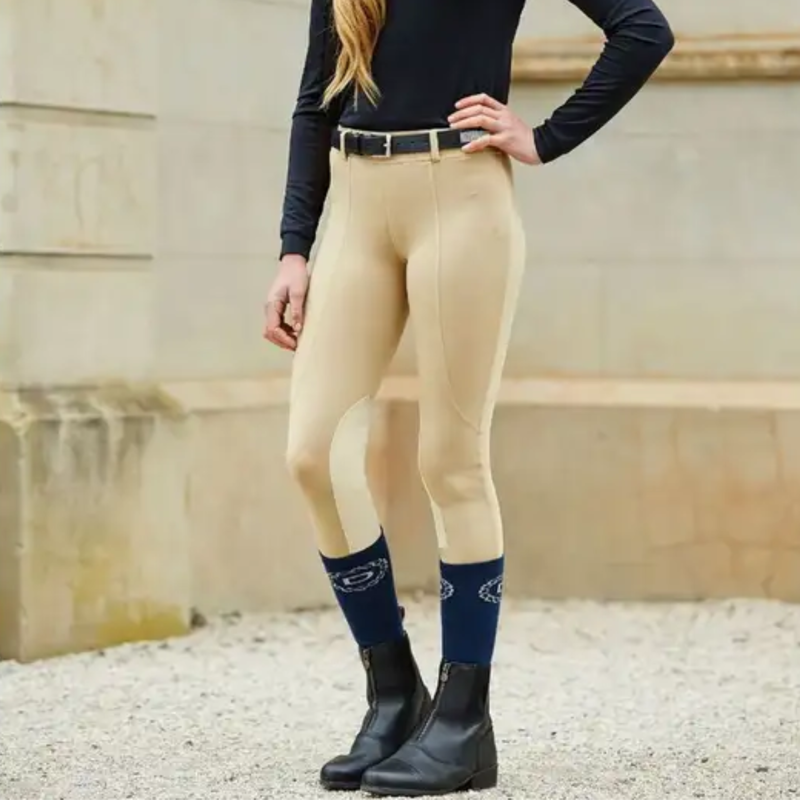 Dublin Ladies Performance Flex Knee Patch Riding Tights - Beige
