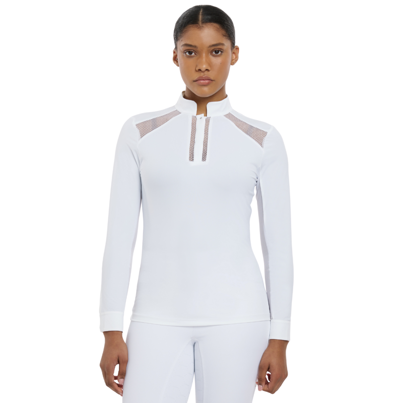 LeMieux Ladies Camille Long Sleeve Show Shirt - White