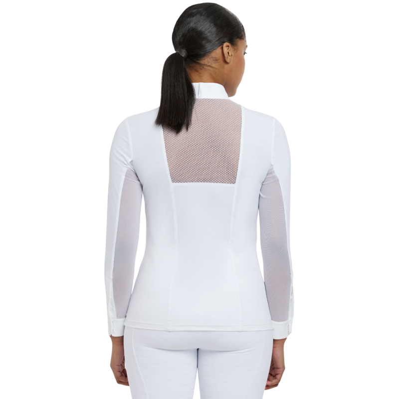 LeMieux Ladies Camille Long Sleeve Show Shirt - White-2