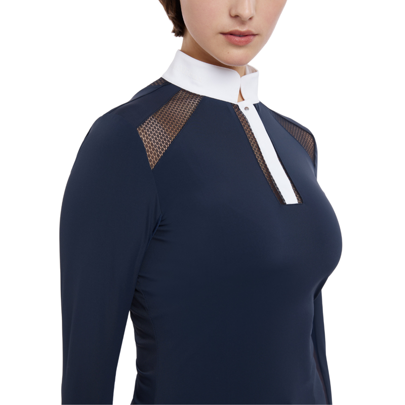 LeMieux Ladies Camille Long Sleeve Show Shirt - Navy-2