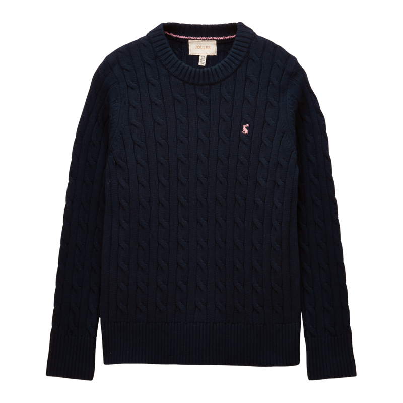 Joules Ladies Classic Cable Jumper - Navy