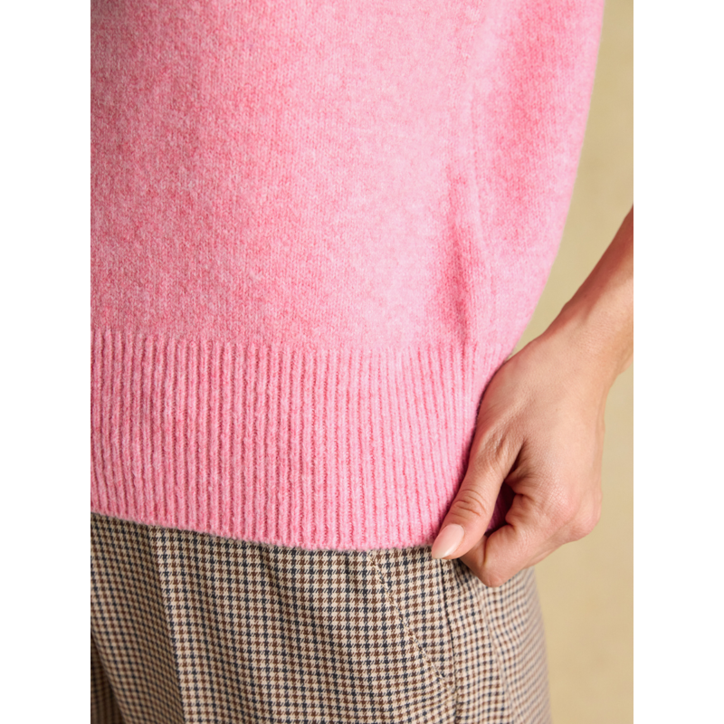 Joules Ladies Holly Knitted Crew Neck Vest - Pink-5