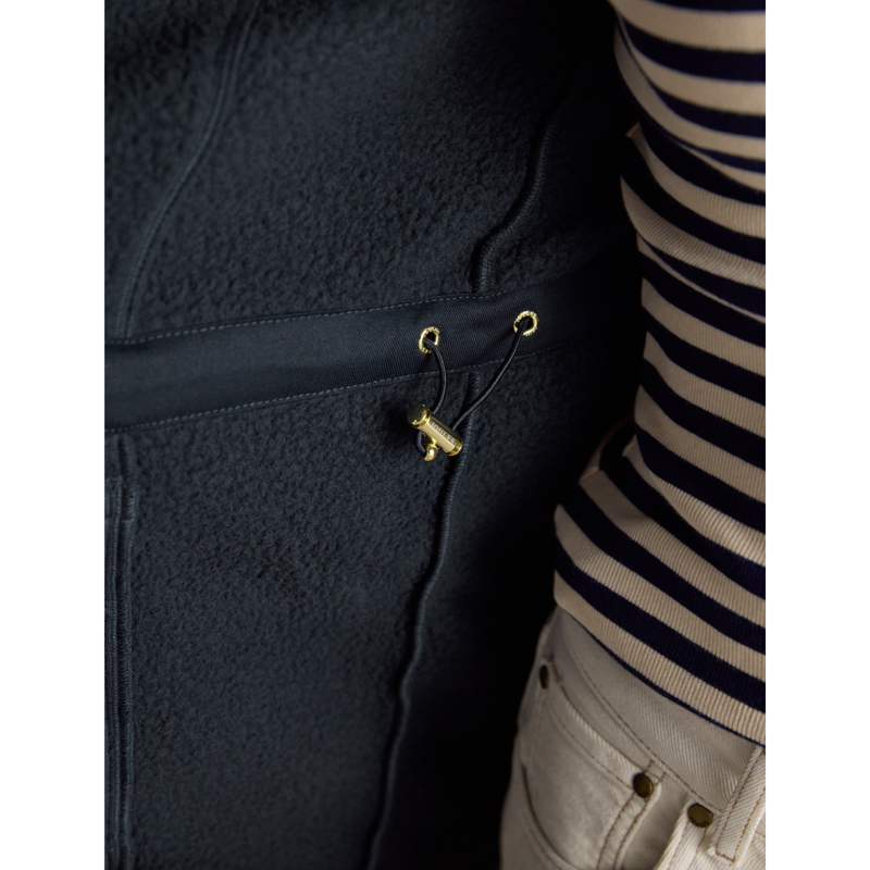 Joules Ladies Heritage Longline Zip Through Fleece Jacket - Navy-7