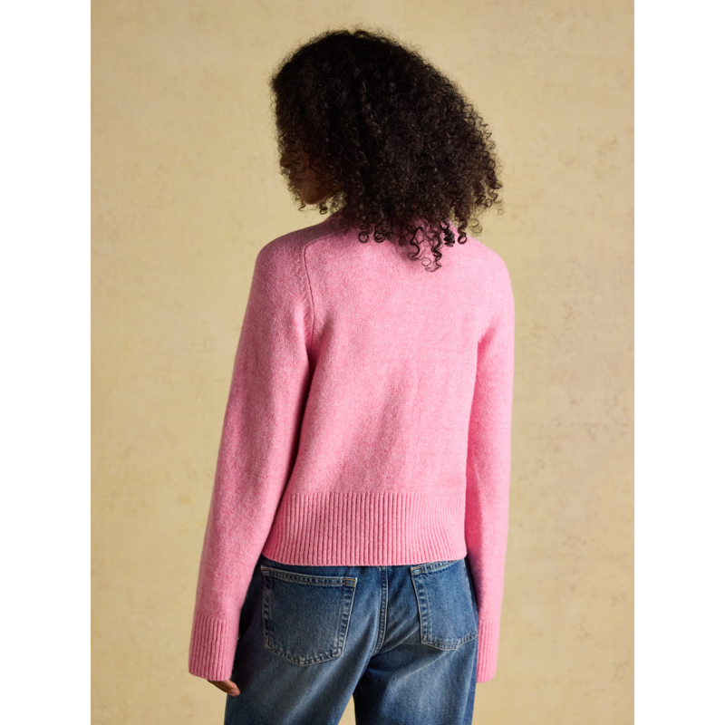 Joules Ladies Knitted Button Through Cardigan - Pink-3