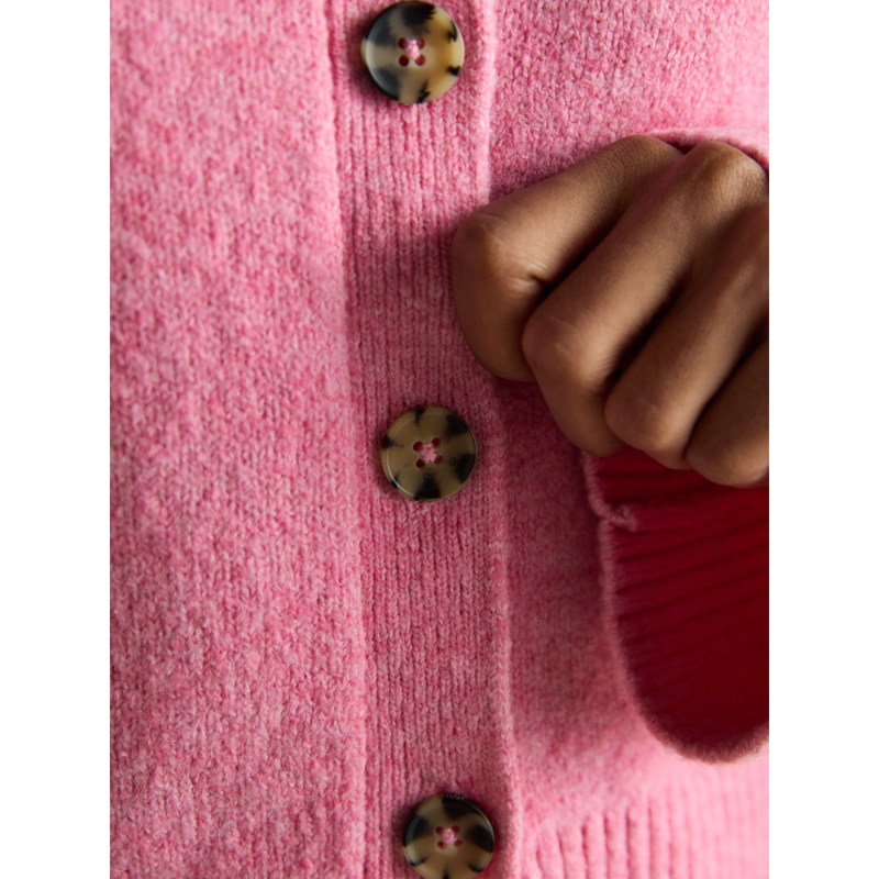 Joules Ladies Knitted Button Through Cardigan - Pink-11