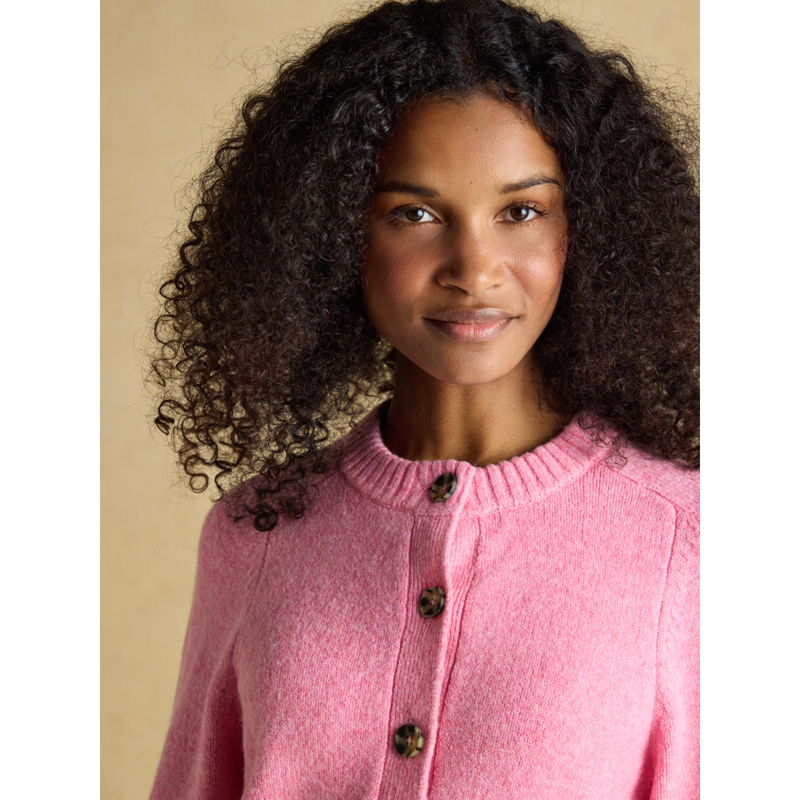 Joules Ladies Knitted Button Through Cardigan - Pink-4