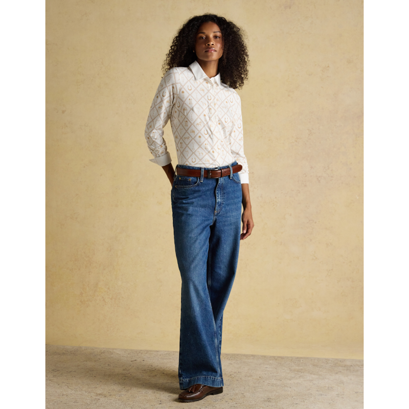 Joules Ladies Charlotte Jersey Shirt - Horse Icons-3