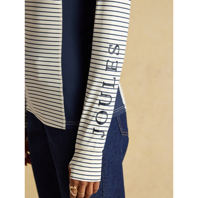 Joules Ladies Long Sleeve Technical Jersey Base Layer - Navy Stripe-4