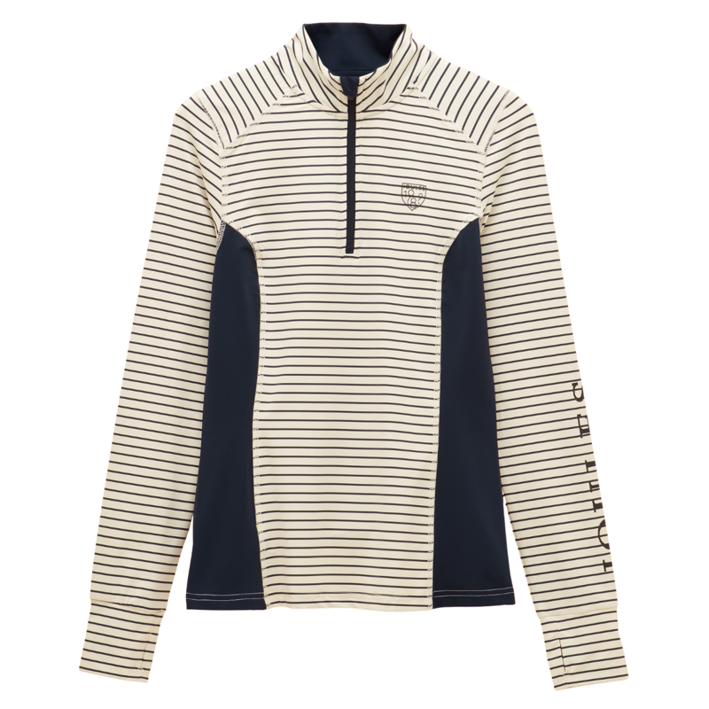 Joules Ladies Long Sleeve Technical Jersey Base Layer - Navy Stripe