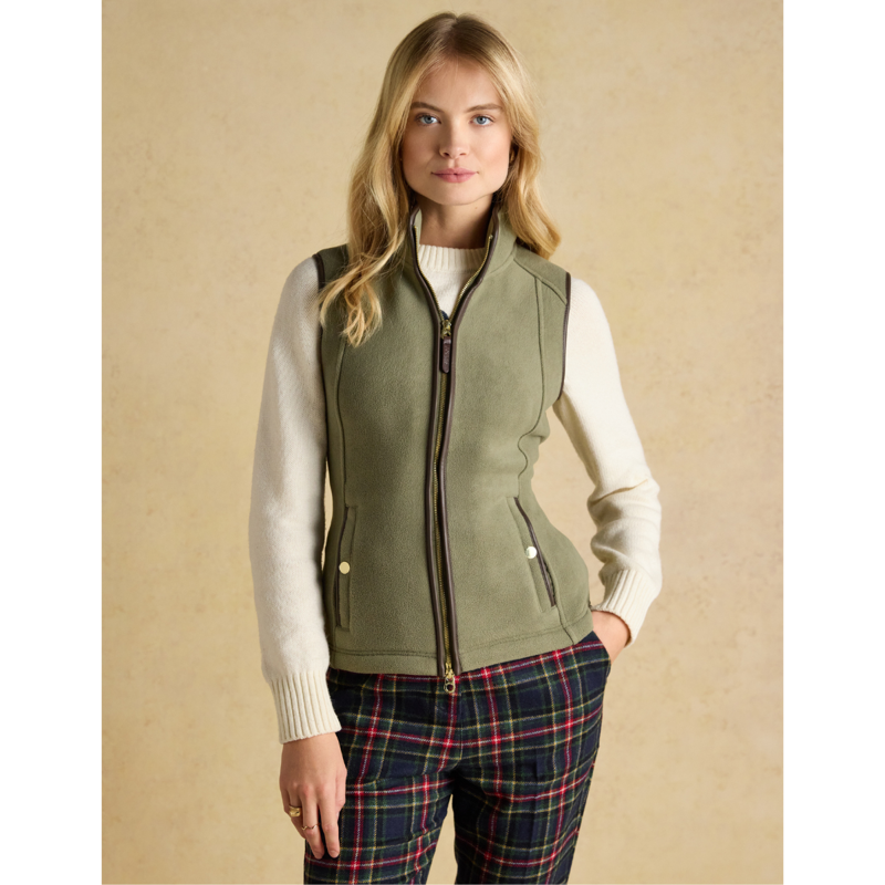 Joules Ladies Heritage Fleece Gilet - Light Green-1