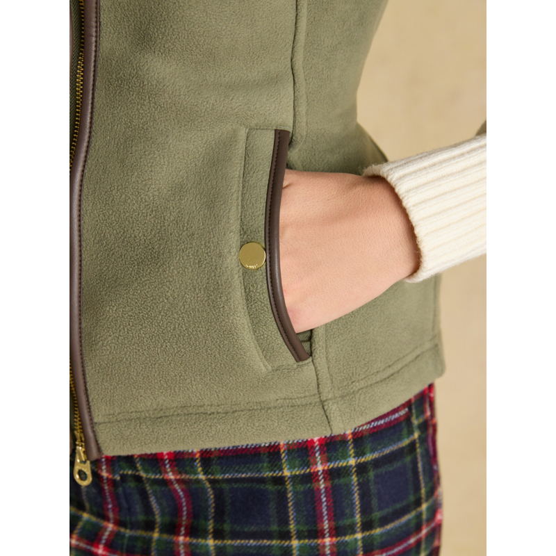 Joules Ladies Heritage Fleece Gilet - Light Green-10