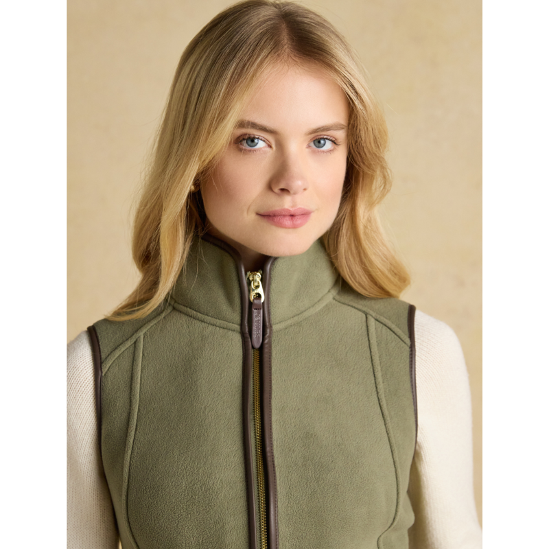 Joules Ladies Heritage Fleece Gilet - Light Green-4