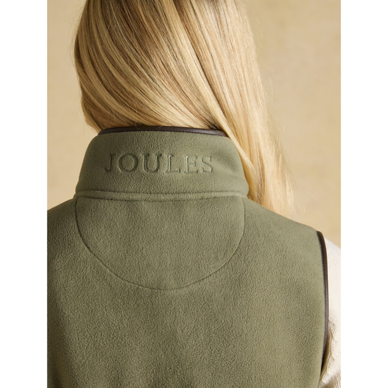 Joules Ladies Heritage Fleece Gilet - Light Green-3